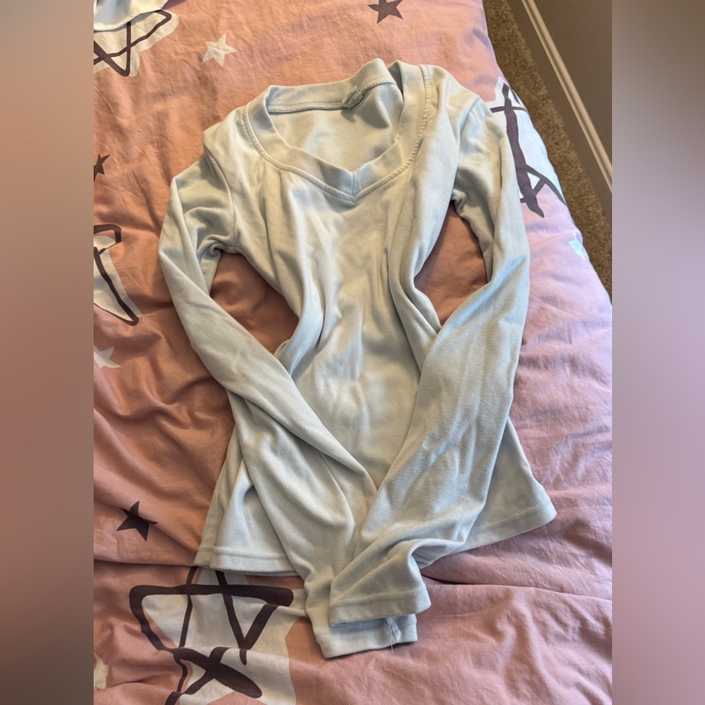 Light Blue Long Sleeve Top